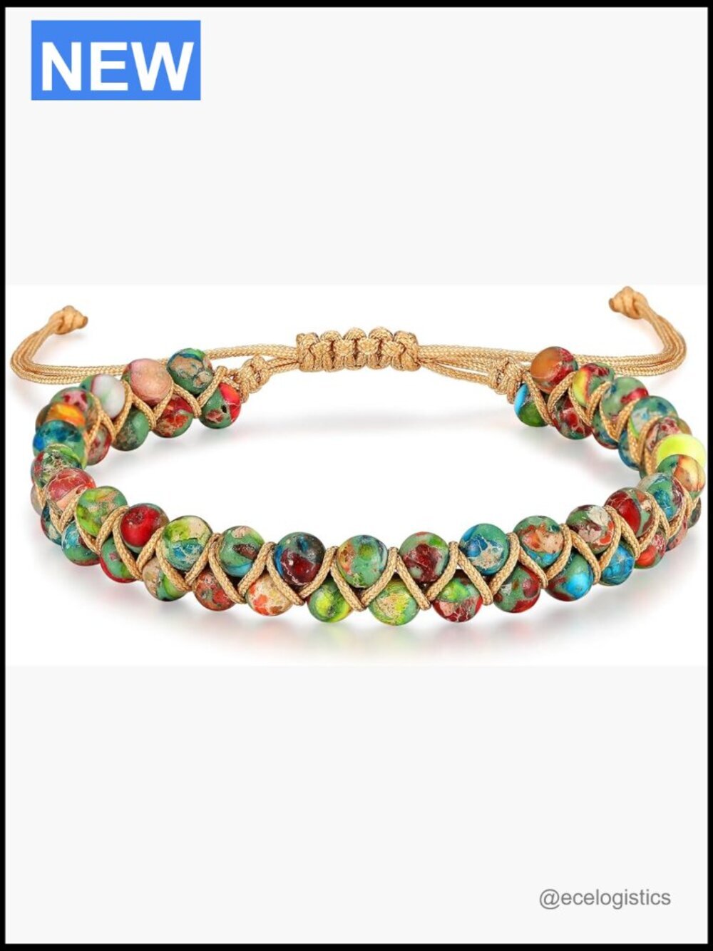Handmade Natural Chakra Healing Stone Adjustable Stretch Bracelet